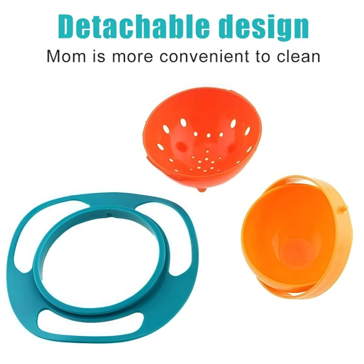 360 Degree Gyro Bowl for Baby - Anti-Spill, Self-Stabilizing, Saturn Design | Dishwasher Safe - Image 3
