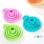 flexible silicone funnel for kitchen use foldable funnel mushroom shape
