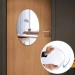 MySmartiee | Oval Shape Adhesive Mirror Sticker for Wall