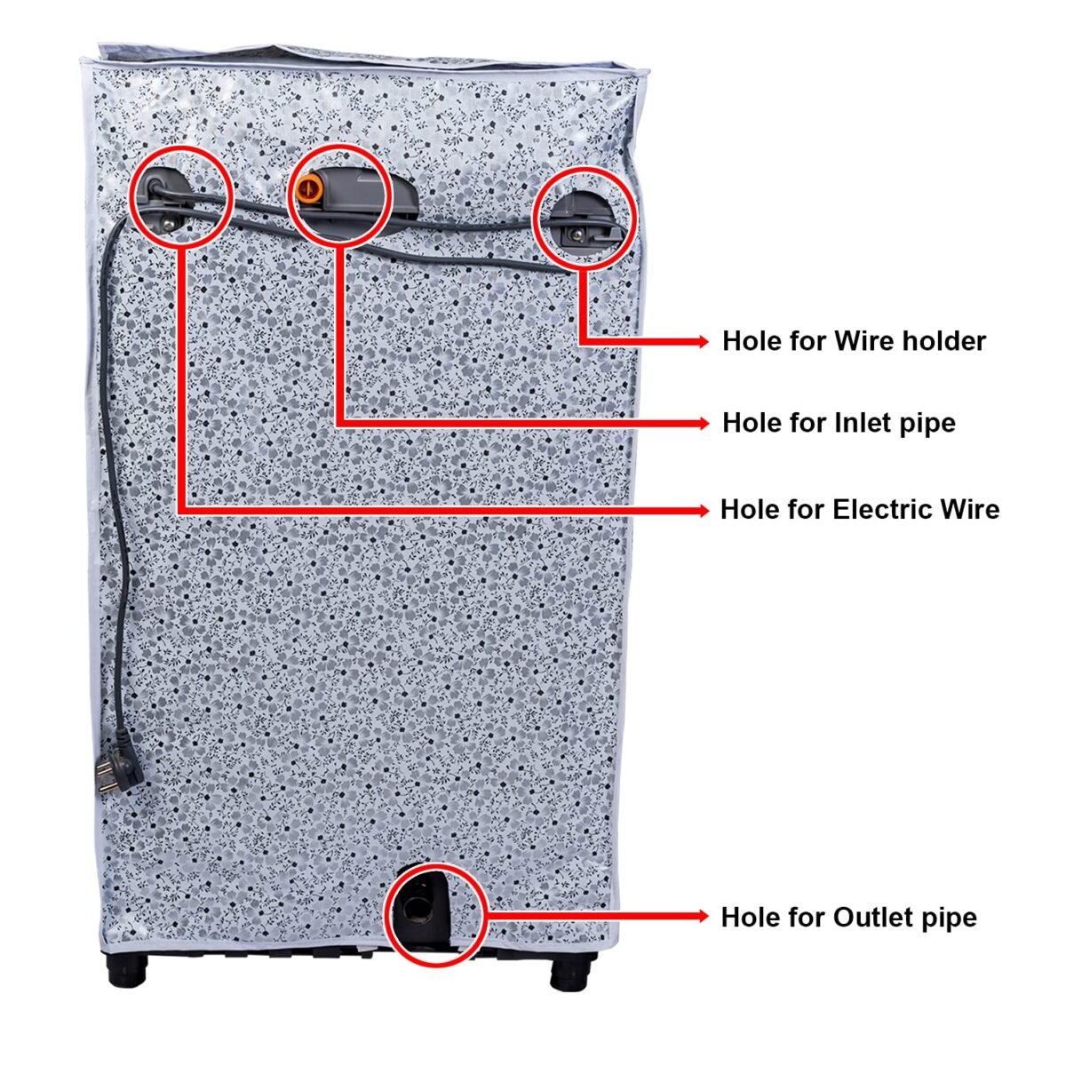 Waterproof Washing Machine Cover Front Load Compatible 6kg to 6.5kg | Durable & Fit-Random Design - Image 7