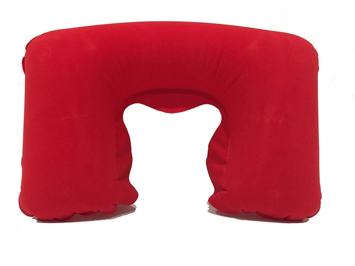Velvet Neck Pillow -Maroon color | Travel Pillow Set - Image 3