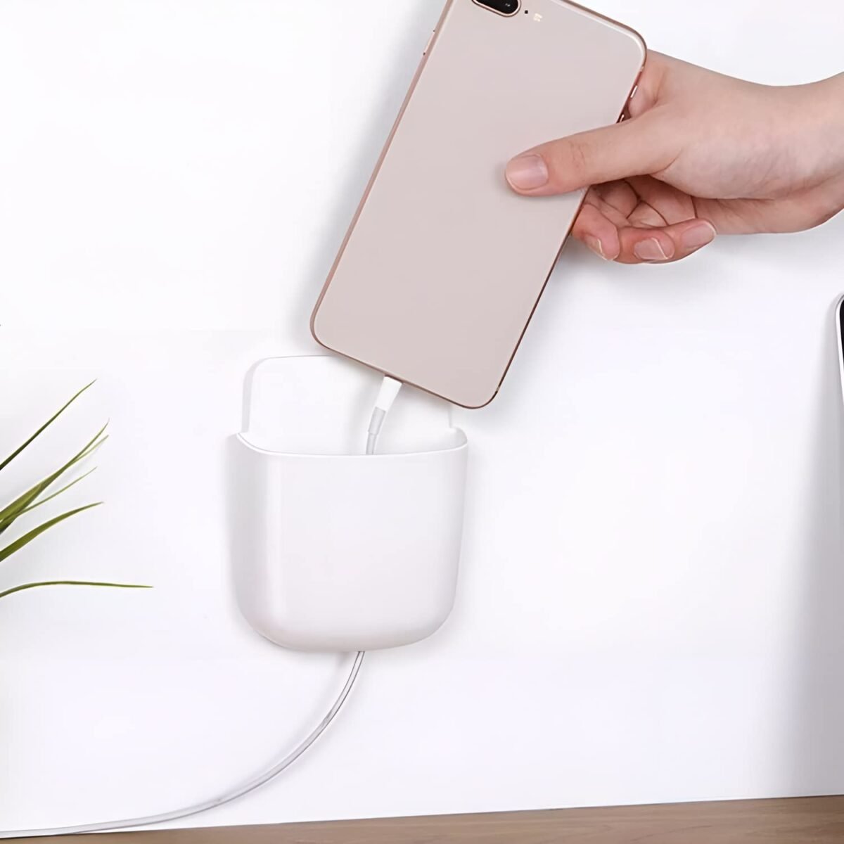 Self-Adhesive Phone Charging Stand, Space-Saving, Multicolor ABS Storage Case for Remote & Mobile