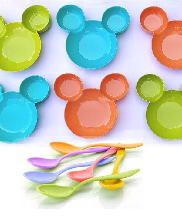 Multicolor Pack of 3 Mickey Mouse Plate
