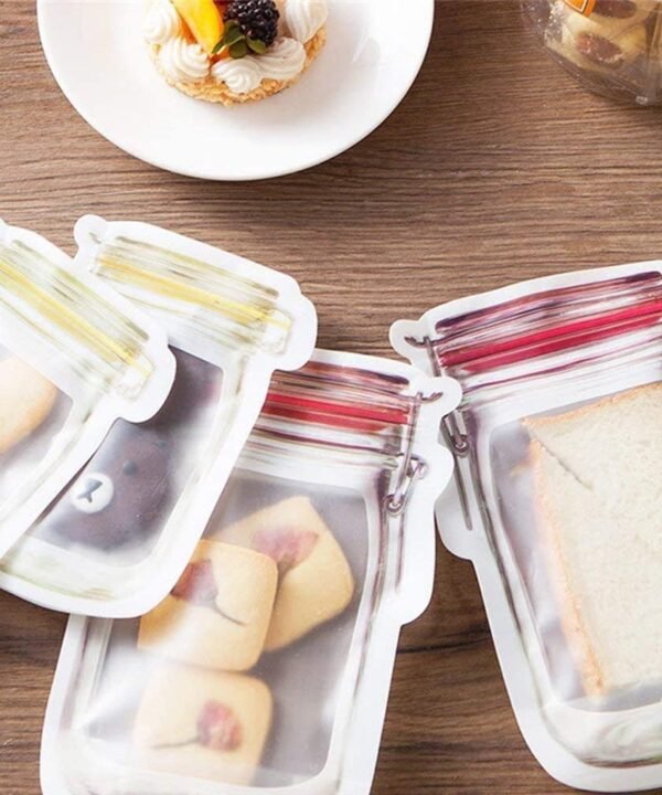 Mason Jar Bottle Bags Plastic Storage Pouch | MySmartiee
