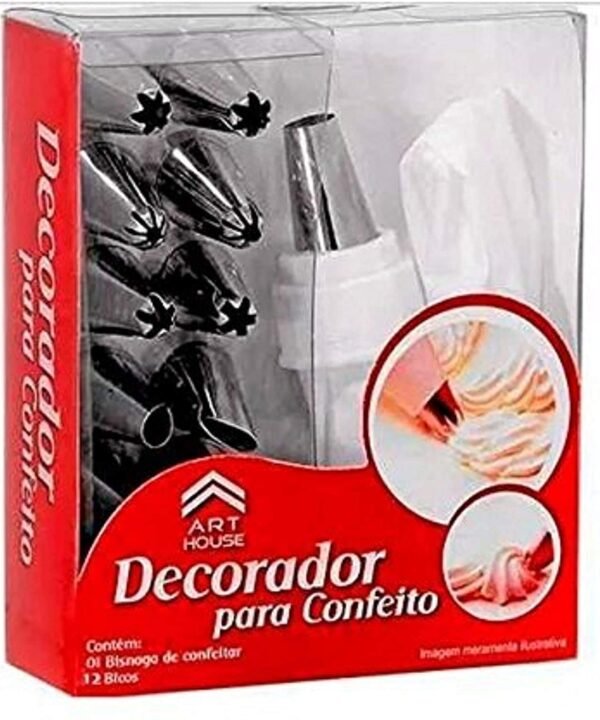 Cake Decorating Set Frosting Icing Piping Bag Tips with Steel