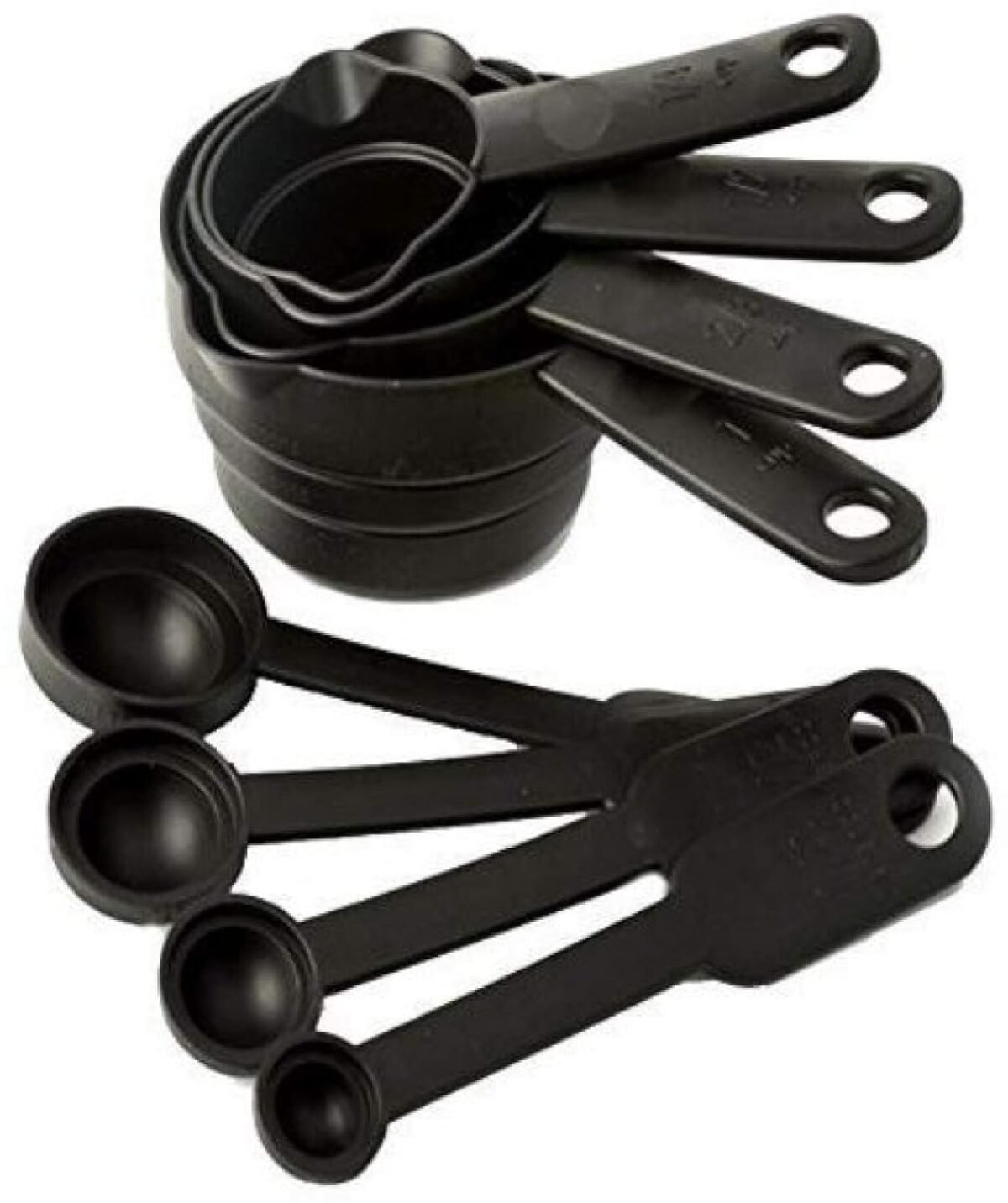 MySmartiee | Smart Plastic Measuring Spoon and Cup Set of 8-Piece - Kitchen Measuring Spoons