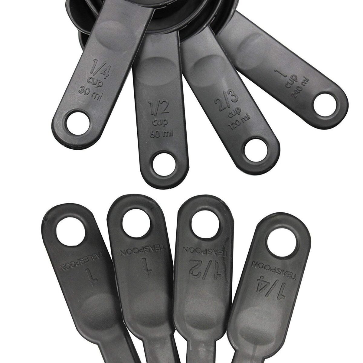 Smart Plastic Measuring Spoon and Cup Set of 8-Piece - Kitchen Measuring Spoons