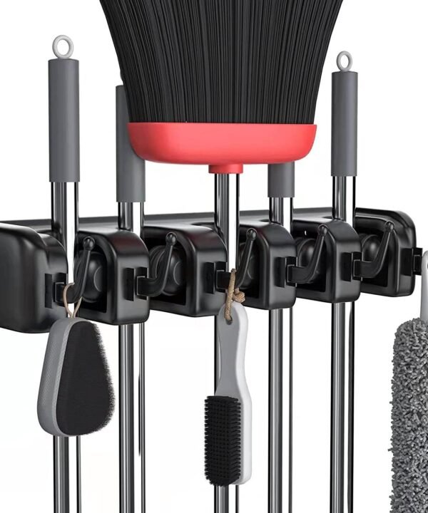 Broom Holder & Wall Mount Garden Tool Organizer