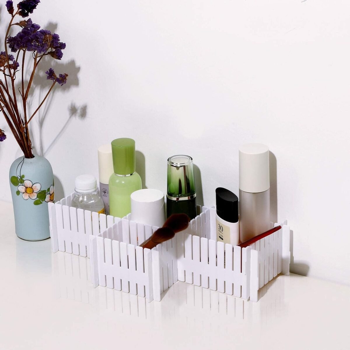 MySmartiee - 8 Pcs Adjustable Stretchable Interlocking Drawer Clapboard Divider