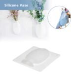 3Pcs Magic Silicone Vase, Removable Self Adhesive Hanging Wall Silicone Flower Decorative Home