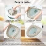 Toilet Seat Lid Cover Pads Stretchable Fibers Easy Installation | MySmartiee