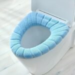 Toilet seat cover is made of high quality and comfortable Flannel material