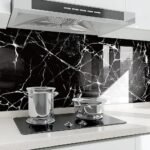 Branded Black Marble Sticker For Kitchen Countertops Waterproof Black Marble Wallpaper | MySmartiee