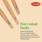 Silicone Spatula with Wooden Handle | Non Stick Safe Cooking & Mixing Kitchen Tools - Image 6
