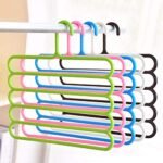 5 Layer Pants Clothes Hanger Wardrobe Storage Organizer Rack