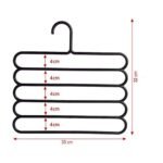 5 Layer Pants Clothes Hanger Wardrobe Storage Organizer Rack - Image 3
