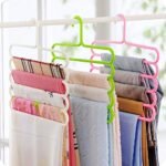 5 Layer Pants Clothes Hanger Wardrobe Storage Organizer Rack - Image 6