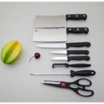 Stainless Steel Kitchen Knife Set with Scissor | Sharp Chef Knives for Cooking & Cutting
