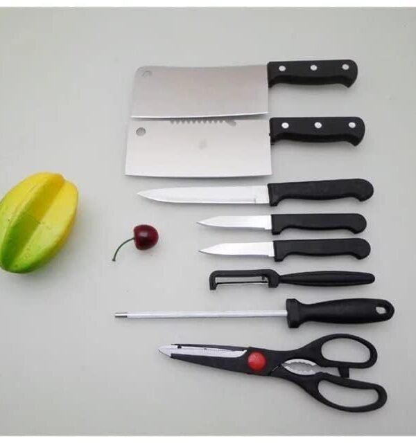 Stainless Steel Kitchen Knife Set with Scissor | Sharp Chef Knives for Cooking & Cutting