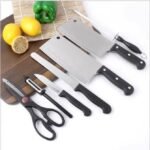 Stainless Steel Kitchen Knife Set with Scissor | Sharp Chef Knives for Cooking & Cutting - Image 4