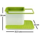 3 in 1 Kitchen Sink Organizer | Plastic Rack for Soap, Sponge, Brush & Dish Liquid - Image 5