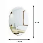 20 X 30 Cm Magic Foldable Mirror Oval Shape Unbreakable - Image 2