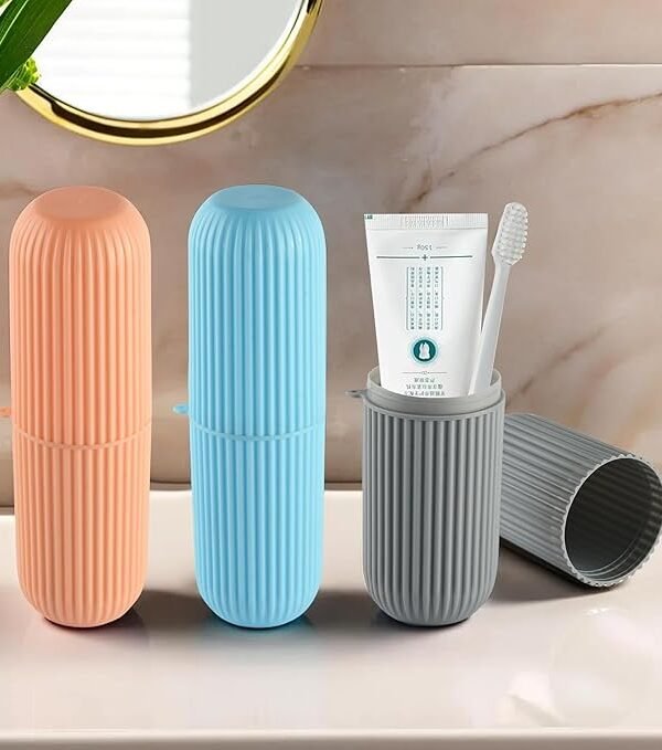 Travel Toothbrush Holder - Capsule Case for Toothbrush & Toothpaste (Camping/Hiking)