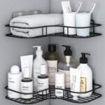 Corner Wall Shelf - Self-Adhesive Metal Rack for Bathroom & Kitchen Storage - MySmartiee - Image 11