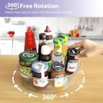 360 Degree Rotating Tray - Transparent Lazy Susan for Spice & Cosmetic Storage - Image 3
