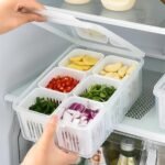 Fridge Storage Containers - Freezer & Vegetable Organizer Boxes with Drain Function - Image 5