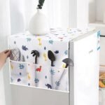 Fridge Cover with 6 Pockets - Waterproof Top Organizer for Single Door Refrigerator-Random Design