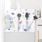 Fridge Cover with 6 Pockets - Waterproof Top Organizer for Single Door Refrigerator-Random Design - Image 3