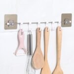 Stainless Steel Wall Hanger - No-Drill Adhesive Hooks for Kitchen/Bathroom Organizing - MySmartiee - Image 5