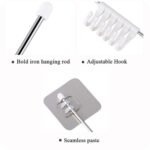 Stainless Steel Wall Hanger - No-Drill Adhesive Hooks for Kitchen/Bathroom Organizing - MySmartiee - Image 7