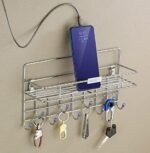 Durable satin nickel finish mail and key organizer by MySmartiee