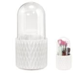 Makeup Brush Holder with Clear Lid for Organizing Brushes
