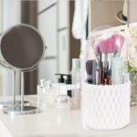 Stylish Rotatable Makeup Brush Organizer with 4 Compartments