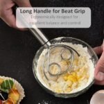 Stainless Steel Danish Dough Whisk - Handle Bread Mixer for Baking - Image 4