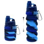 Compact, foldable water bottle for travel with 500ml capacity