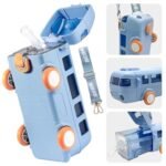 Unique toy-like kids’ water bottle with moving wheels and safe drinking spout