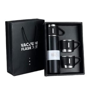 Double Wall Vacuum Insulated Flask with Drinking Cups