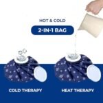9 Inch Ice Bag for Pain Relief - Cold Water Bag with Leak-Proof Lid, Blue Snowflakes Design - Image 3