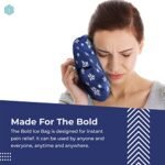 9 Inch Ice Bag for Pain Relief - Cold Water Bag with Leak-Proof Lid, Blue Snowflakes Design - Image 4