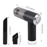 2-in-1 USB Rechargeable Car Vacuum & Blower - Portable, Handheld for Travel - Image 2