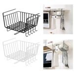 Undershelf Hanging Rack with Hooks - Metal Cabinet Organizer for Kitchen Storage - Image 6