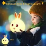 USB Rechargeable Rabbit Night Light - 7-Color Dimmable Nursery Lamp for Kids' Rooms - Image 4