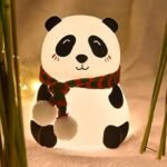 Panda Night Light - 7-Color USB Rechargeable, Touch Lamp for Kids' Bedroom