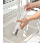 Long Handle Silicone Bottle Brush - Cleaner for Baby Bottles, Cups & Vases | Random Color - Image 4