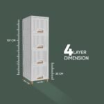 4-Layer Plastic Wardrobe - Versatile Storage Organizer for Clothes & More - Image 5