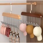 8-Hook Wooden Hanger - Adjustable Closet Organizer for Lingerie, Belts & Ties - Image 4